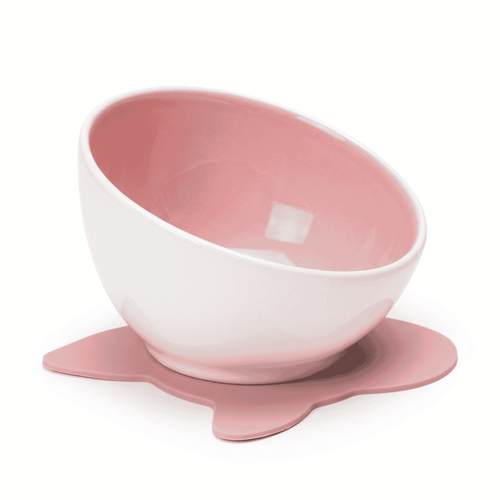 Ceramic Dog Bowl Designed For Frenchies Non-Slip Mat